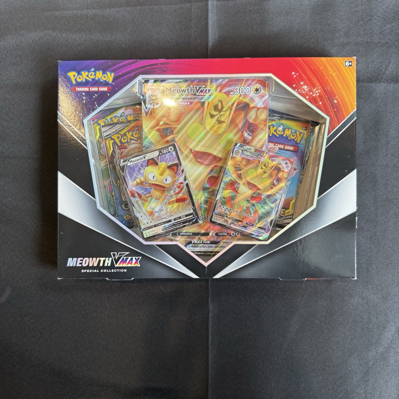 Pokemon TCG Meowth VMAX Special International Collection Box - Sealed