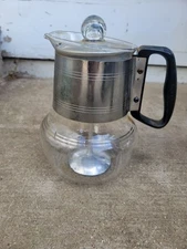 Vintage Silex 8 Cup Stovetop Coffee Percolator Glass MCM