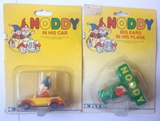 TWO NEW 1990 ERTL NODDY TOYS "NODDY IN HIS CAR" & "BIG EARS IN HIS PLANE"