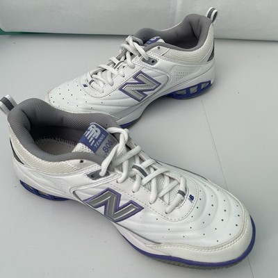 New Balance 806 White Tennis Women s Size 9.5 Purple White Shoes No Insoles