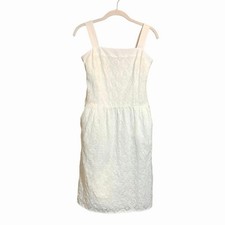 Apostrophe Women's Sleeveless Embroidered Lace Dress in White - Size 2