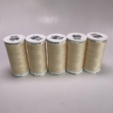 Lot of 5 G termann Sewing Thread Col 800 Off-White 250m Spools Art No. 250