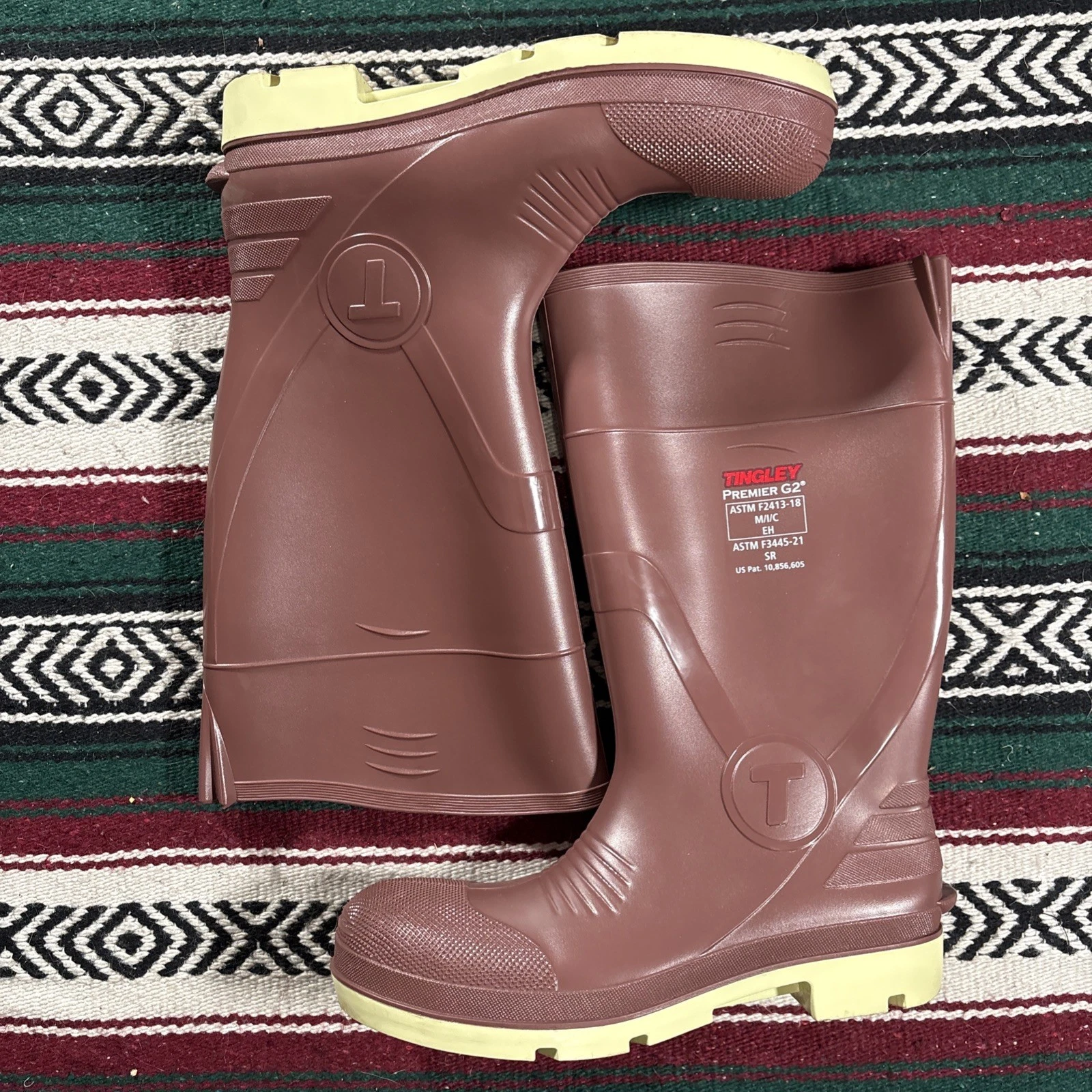 WATERPROOF Neoprene Construction Fishing Hunting Rain STEEL TOE Work Boots SZ 11