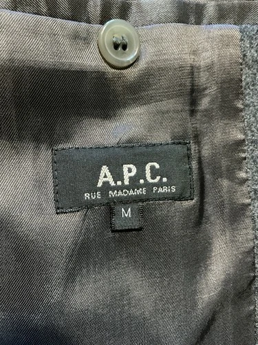 A.P.C. Rue Madame Paris Two Button Charcoal Grey Sportscoat Blazer Jacket Sz. M image 4