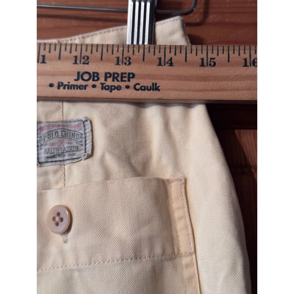 VTG Ralph Lauren Country Lgt yellow Midi Skirt Khaki Belted Straight Classic 12 - image 3 of 4