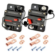 2PCS 60A 12V-48V Manual Reset Circuit Breaker...