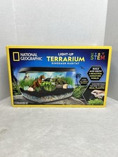 NATIONAL GEOGRAPHIC Light Up Terrarium Kit Dinosaur Habitat STEM Botany NIB