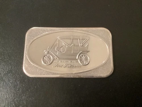 Madison Mint Ford T. Lizzie 1oz .999 Silver Bullion Art Bar