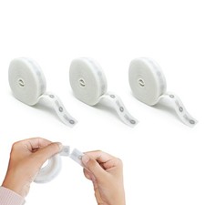 Self-Gripping Perforated Roll Cable Ties by - 3 Pack of 12' x .75" Rolls Whit...