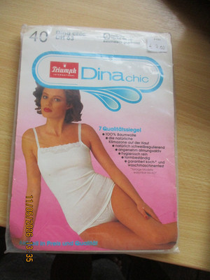 Vintage Triumph Damen Unterhemd Hemdchen Dina chic Gr 40 Fb creme sexy erotisch