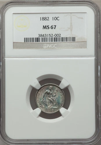 1882 Seated Liberty Dime / NGC MS-67
