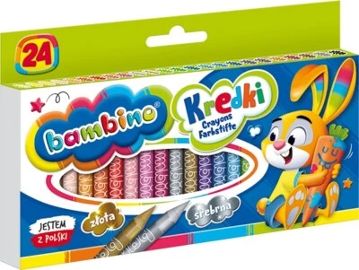 MARKENLOS 5903235000218 Kredki 24 Farben Bambino in Schachtel - MAJEWSKI KRE24/BAMP ST. MA