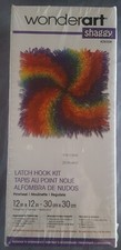 Wonderart SHAGGY MULTICOLOR LATCH HOOK KIT Pinwheel 12" x 12" NEW unopened