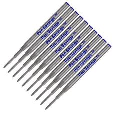10 Ballpoint Refills for MONTBLANC PEN - Blue Medium Point