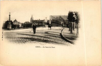 Old postcard Creil Au bout du Pont (377668)