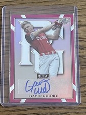 2021 LEAF PERFECT GAME METAL PINK  GAVIN GUIDRY RC ROOKIE AUTO # 10/20