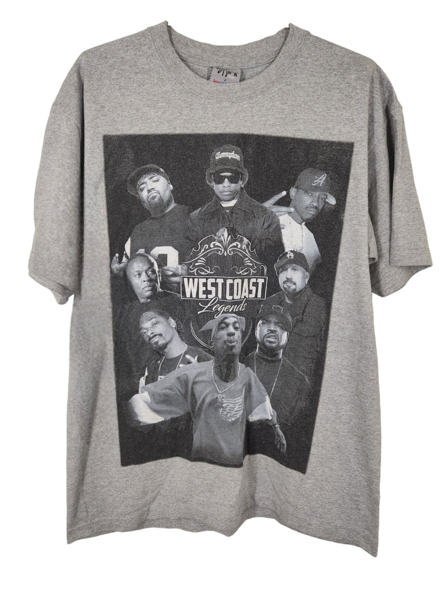 West Coast Legends Hip Hop Rap Shaka Wear GrayT Shirt Size Large