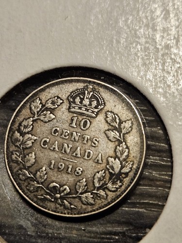 1918 10C Canada 10 Cents - Picture 2 of 2