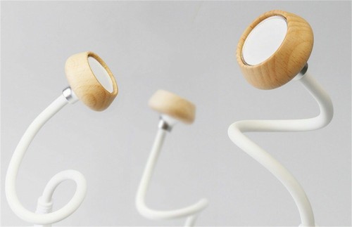 LED Night Light USB Eye-Caring Reading Mushroom Lamp Rosewood Bulb White GL870 - Picture 12 of 14
