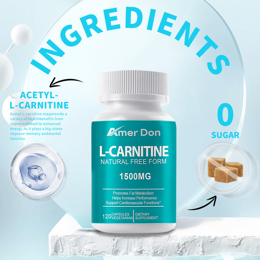 ACETYL L-CARNITINE 1500mg 120 Pills Nervous System Health Antioxidant  CAPSULES