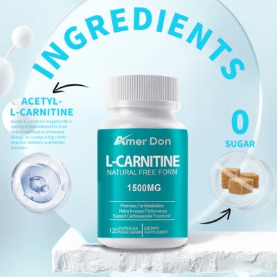 ACETYL L-CARNITINE 1500mg 120 Pills Nervous System Health Antioxidant  CAPSULES