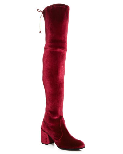 stuart weitzman Tieland Velvet over the knee boots Red Size 6 | eBay
