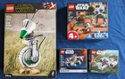Lego Star Wars 4 sets-75278 D-O, 75321 Razor Crest, 75295 Falcon, 75332 At-ST