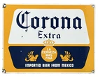 VINTAGE CORONA EXTRA BEER PORCELAIN SIGN OIL GAS STATION COORS BUDWEISER CERVEZA