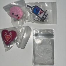 3 New Cute Felt Nurse Doctor Retractable ID Name Badge Reel Holder