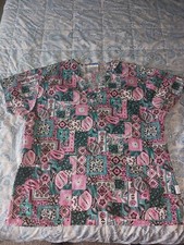 Womens Crest Scrub Top Size L
