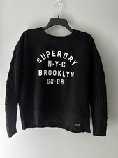 Superdry S Fusion-Line Logo Sweater / Sweatshirt Combo Worn Once Cable Black