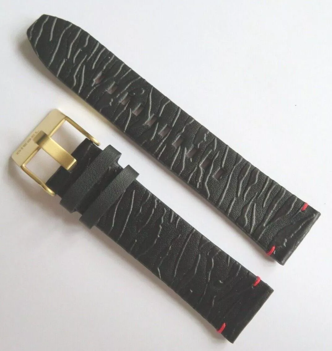Diesel Original Spare Band Leather Wrist DZ4583 Watch Black Red 22