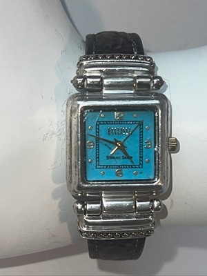 Vintage Ecclissi 925 Sterling Silver Ladies Watch Leather 