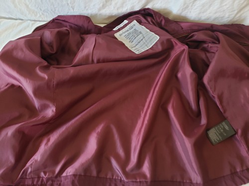 H & M Jacket Windbreaker Youth Size 14Y Wine/Maroon Lined Zip Front - Picture 10 of 10