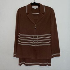 St. John Collection Vintage Santana Knit Two-Piece Skirt Set Size 8