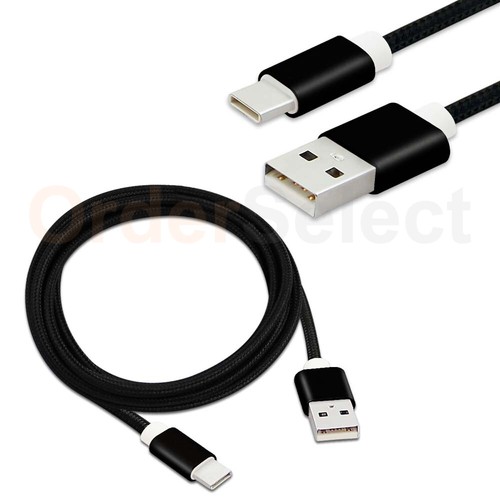 2 USB Type-C 6' Braided Cord for Motorola Moto G Fast/G Power/G Stylus/G 5G Plus - Picture 6 of 6