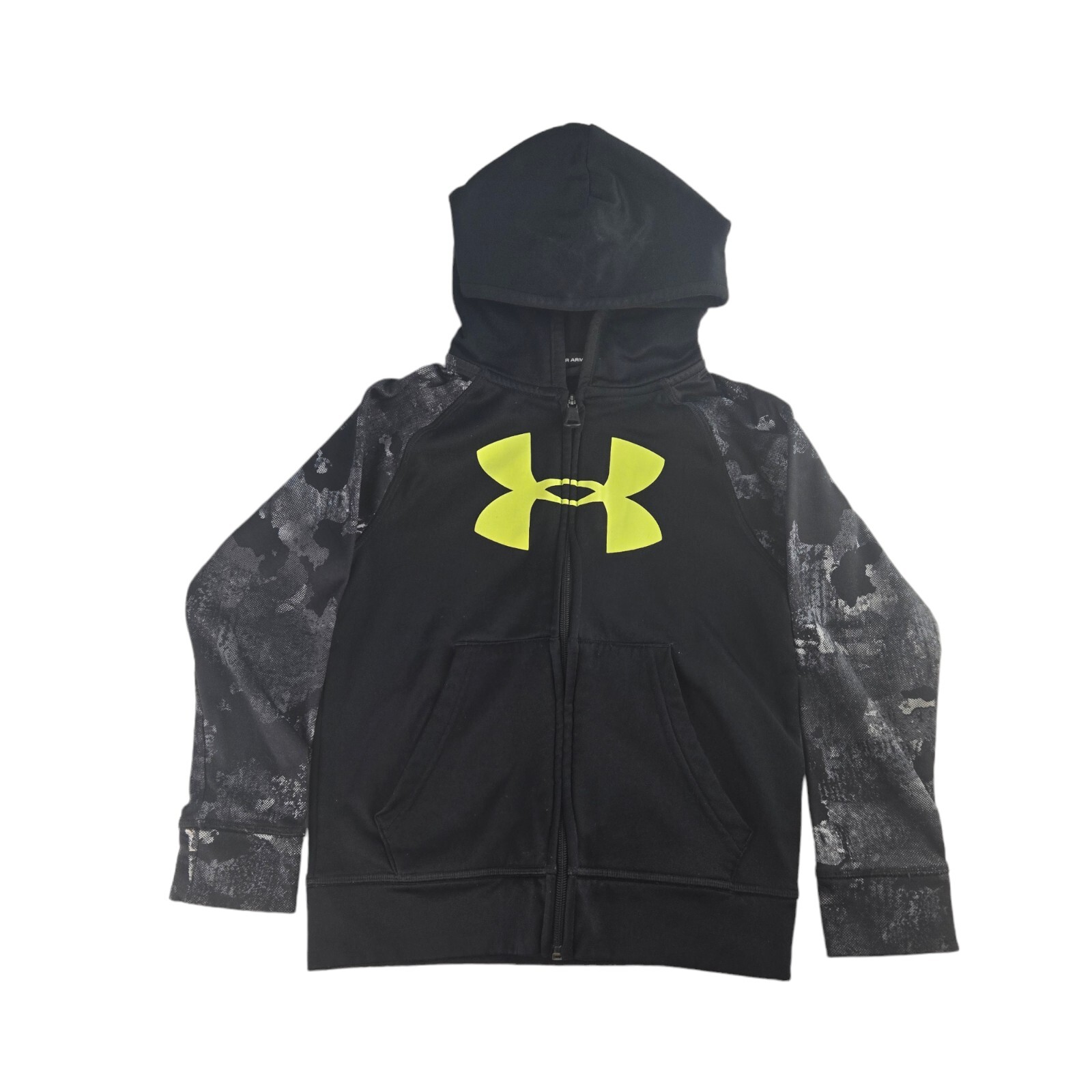 Under Armour Youth Size 6 Black Camo Long Sleeve Full Zip Hoodie 27F5421301