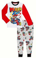 SUPER MARIO MARIO KART Pajamas Sleepwear Set w/ Fleece Pants Boys Size 4-5  32