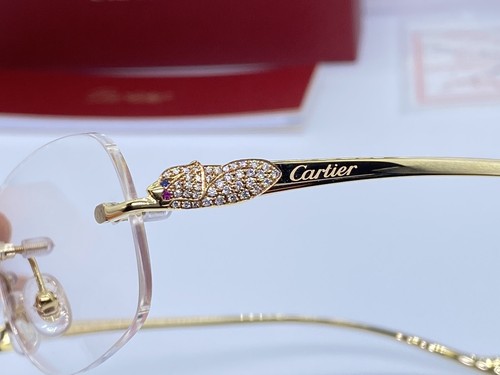 Occhiali Cartier Panthere Diamond 0.9 CT Ref. CT0058O 100% Authentic Frames  | eBay