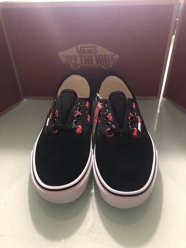 Vans Authentic Blk Suede Cherry( Old skool Era Slip on Sk8 Hi - Picture 2 of 3