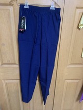 NWT Vtg Briggs Elastic Waist Pants Size 10 Navy High Pleated Grandmacore Trouser