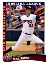 2016 Carolina League Prospects Choice #2 Max Povse Cary North Carolina NC Card
