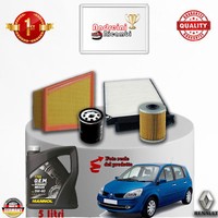 Inspektionskit Filter + ÖL Renault Scenic II 1.9 DCI 88KW 120CV Von 2004-> 2005