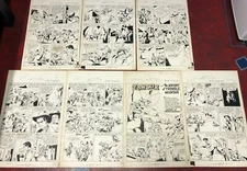  TOM MIX #32 comic art COMPLETE 7 PG STORY tremble mtn WESTERN 1950 GUNS