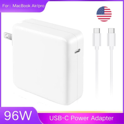 For MacBook Pro 61W USB-C Laptop Charger 87W 96W Mac Air Power Adapter 2018-2023