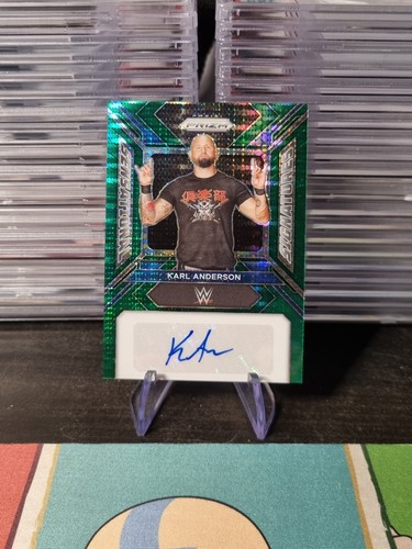 2024 Prizm WWE Karl Anderson Sensational Signatures Green Pulsar Auto /10