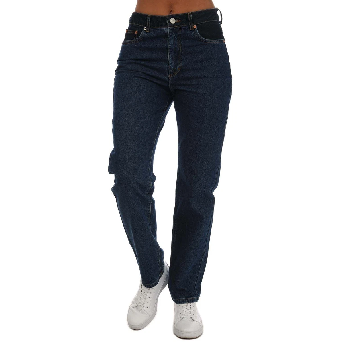 Women s French Connection Leona High Waist Straight Leg Jeans in Blue