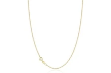 925 Sterling Silver 1MM Gold Thin & Sturdy Cable Chain Necklace 16"-24"