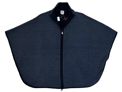 Anne Klein Maglione Donna Zip Frontale Mantello/Scialle, PICCOLO, Nero Antracite, NUOVO - Foto 8 di 17