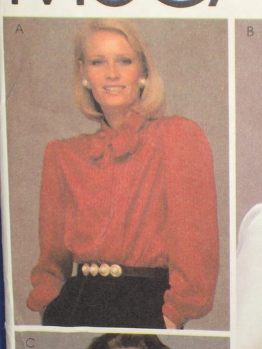 McCall's 8790 Misses Blouse Vintage 1983 Size 12 Bust 34 Pullover - Button Up - Picture 4 of 8